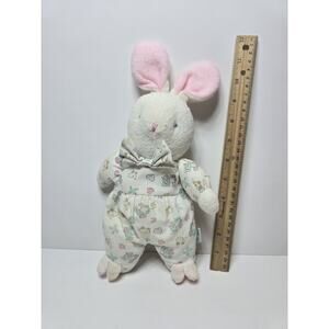 Vintage McBaby Soft Dreams Bunny Rattle Stuffed Animal Plush 9”